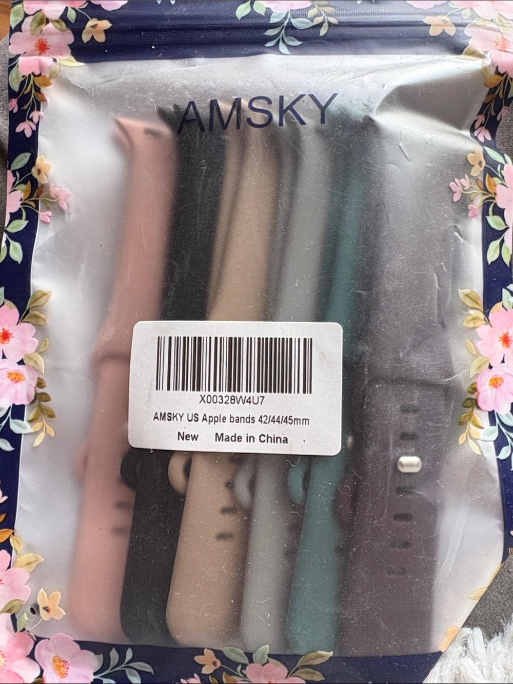 AMSKY Apple Watch Bands - Multi-Color Silicone Set
